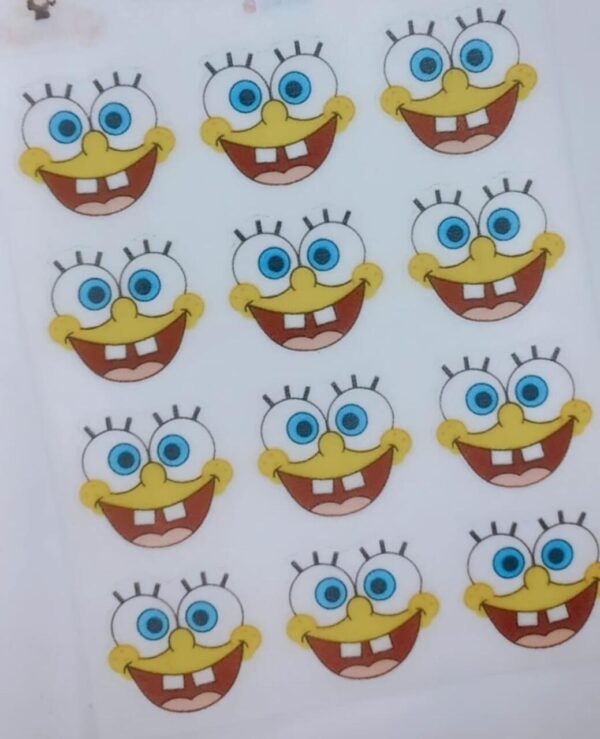 Aplique comestíveis rostinho Bob esponja