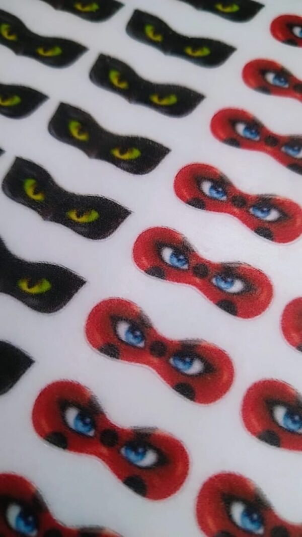 Apliques comestiveis mascara de ladybug